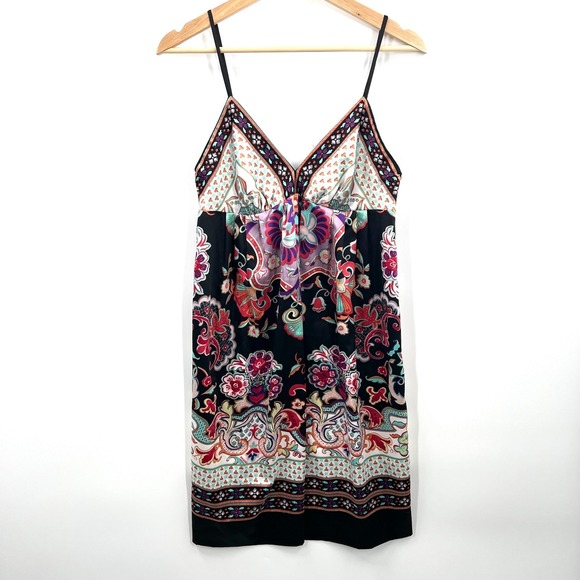 Vintage ICE y2k satlin mini slip dress bright colorful floral indie sleaze 6 - Picture 2 of 14